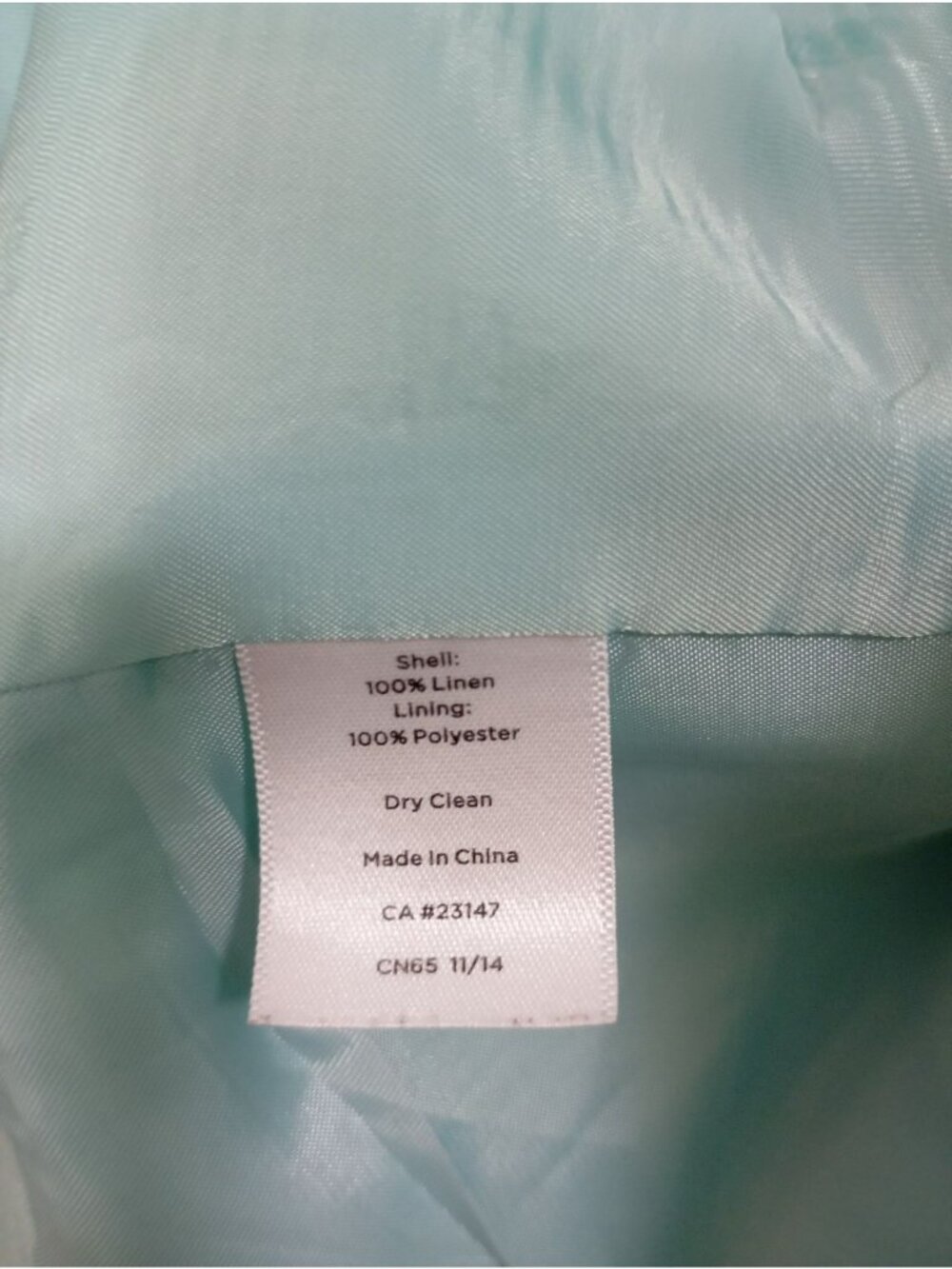 Talbots Womens Light Mint Green Open-Front 100% Linen Blazer Size 6 Classic Fit - Picture 6 of 10